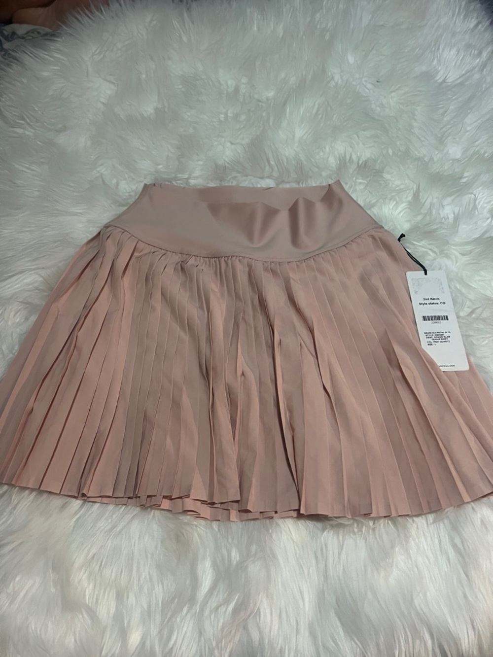 Pink quartz Mini Skirt - Brand:alo yoga